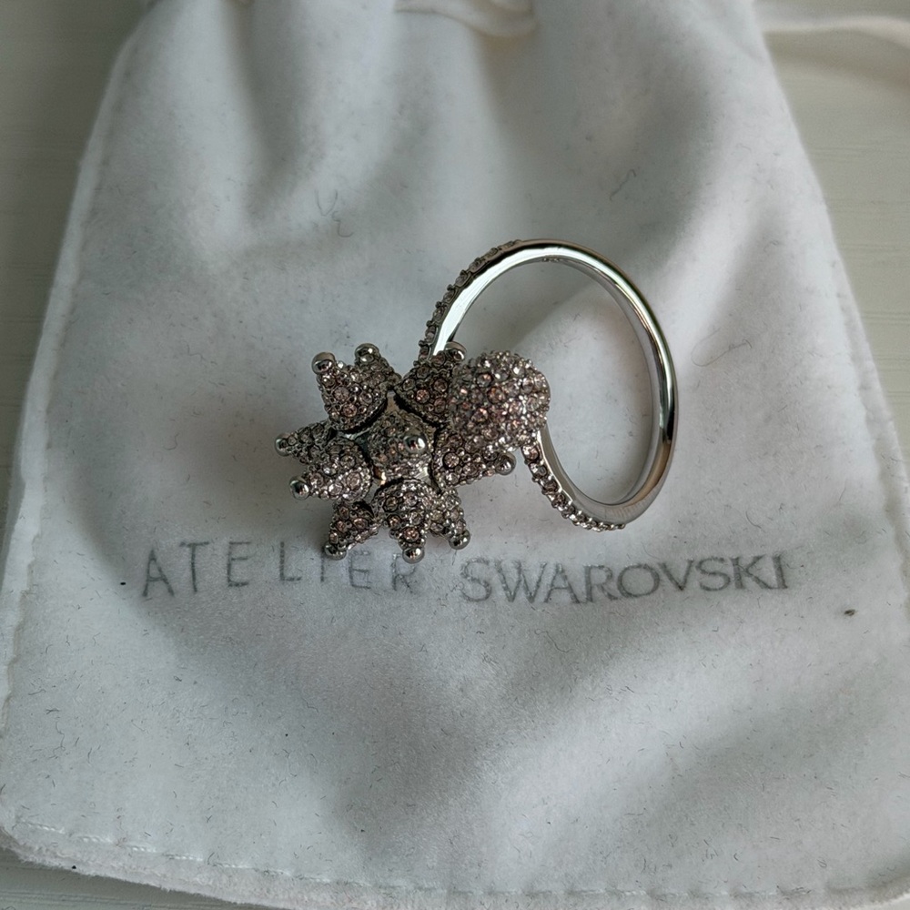 Atelier Swarovski Silver Starburst Ring